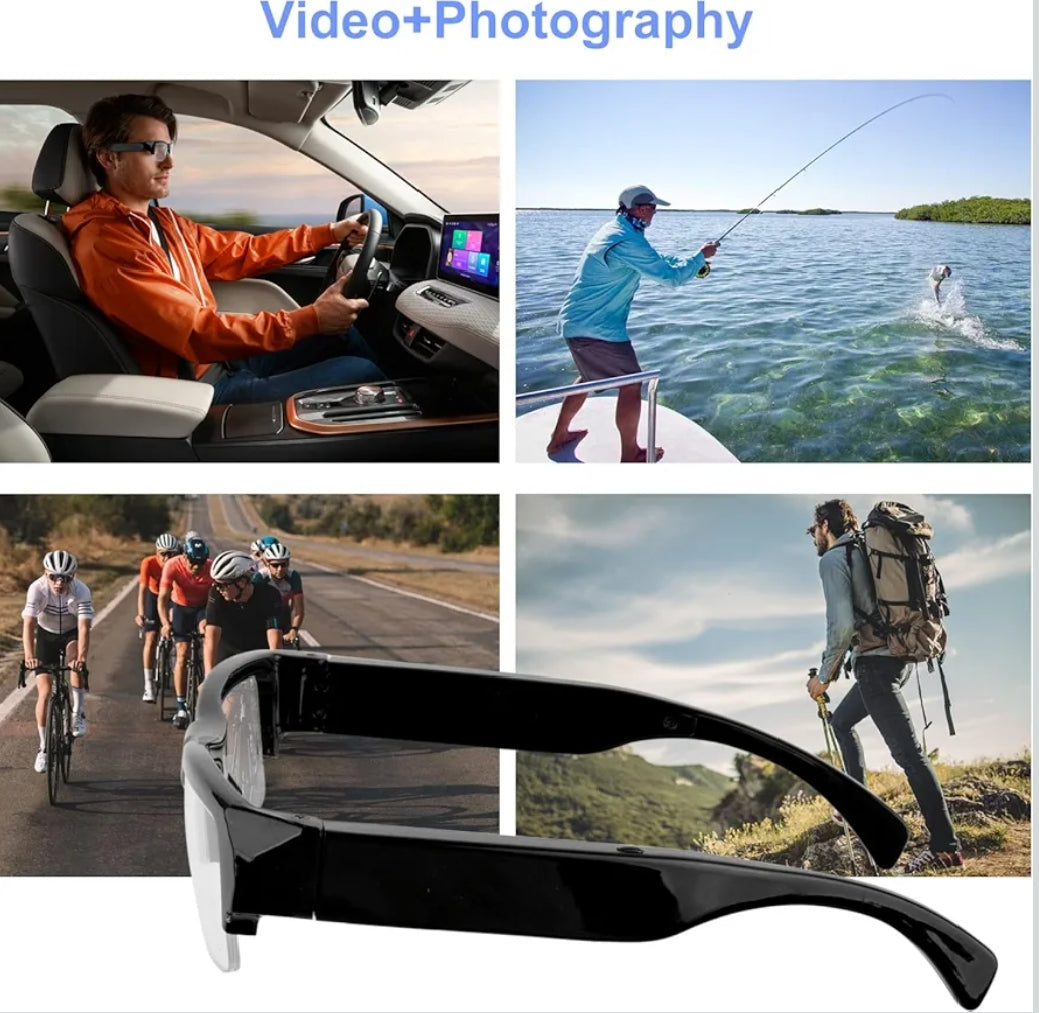 SnapSpy™ 1080P Hiking Cam Glasses – Wearable Eye Cam with 32GB TF