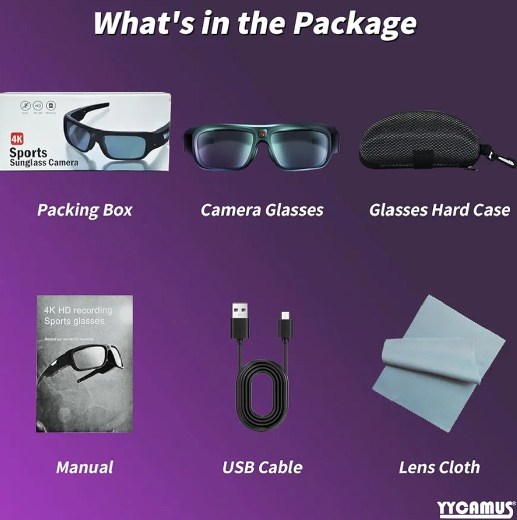 SnapSpy™ 4K Smart Glasses – UV Protected for Travel & Outdoor Recording