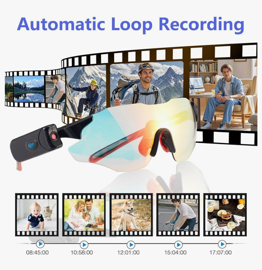 SnapSpy™ 1080P Running Cam Shades – UV Polarized Smart Eyewear