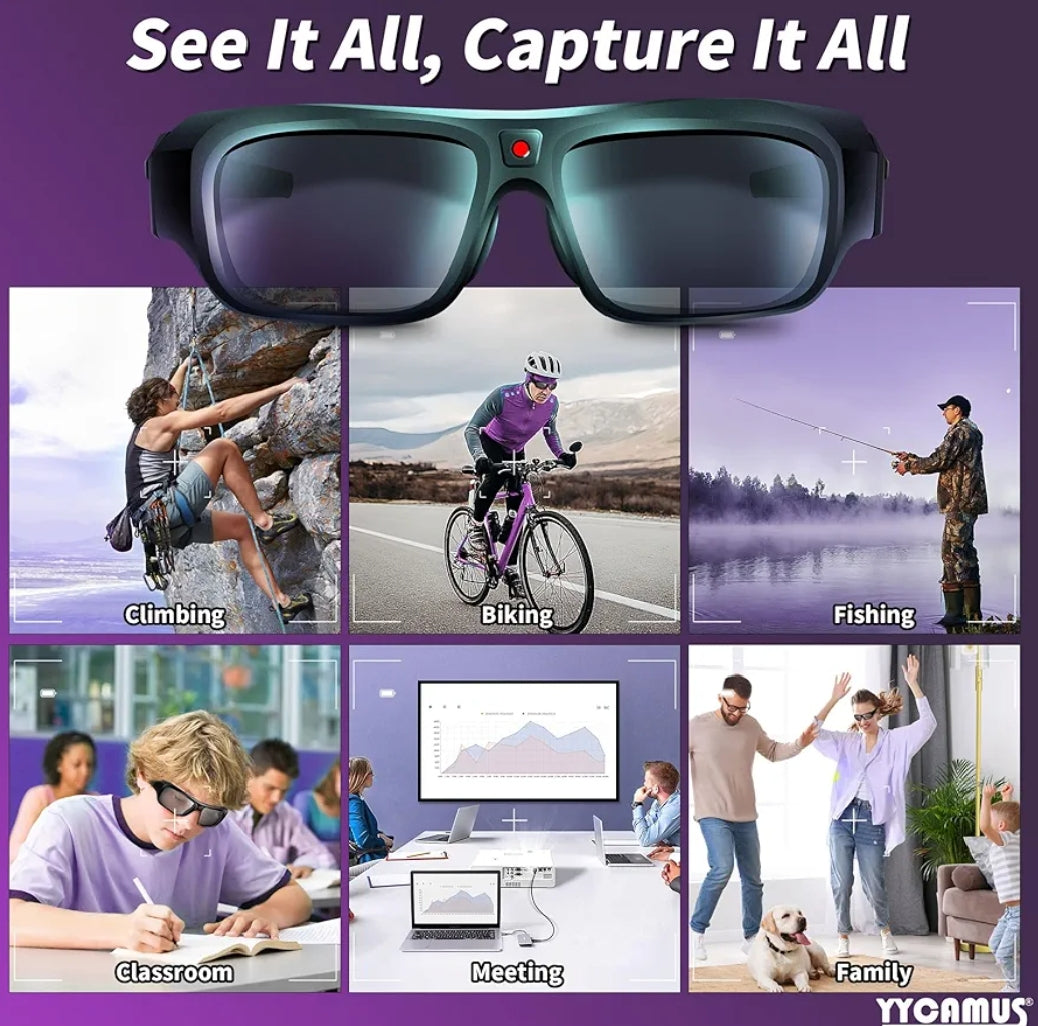SnapSpy™ 4K Smart Glasses – UV Protected for Travel & Outdoor Recording