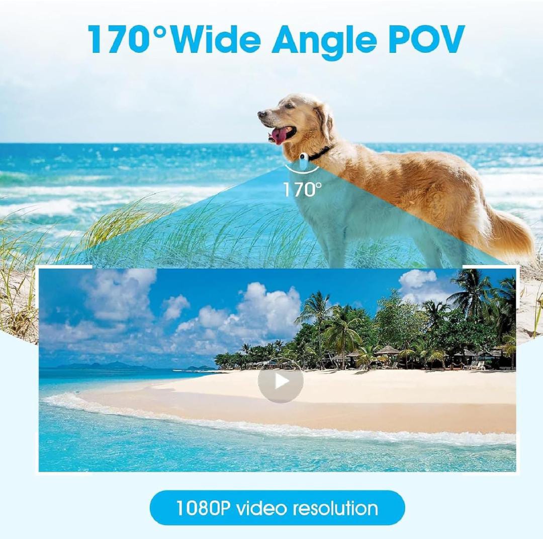 SnapSpy™ 1080P Pet Collar Camera – With 16GB SD Card