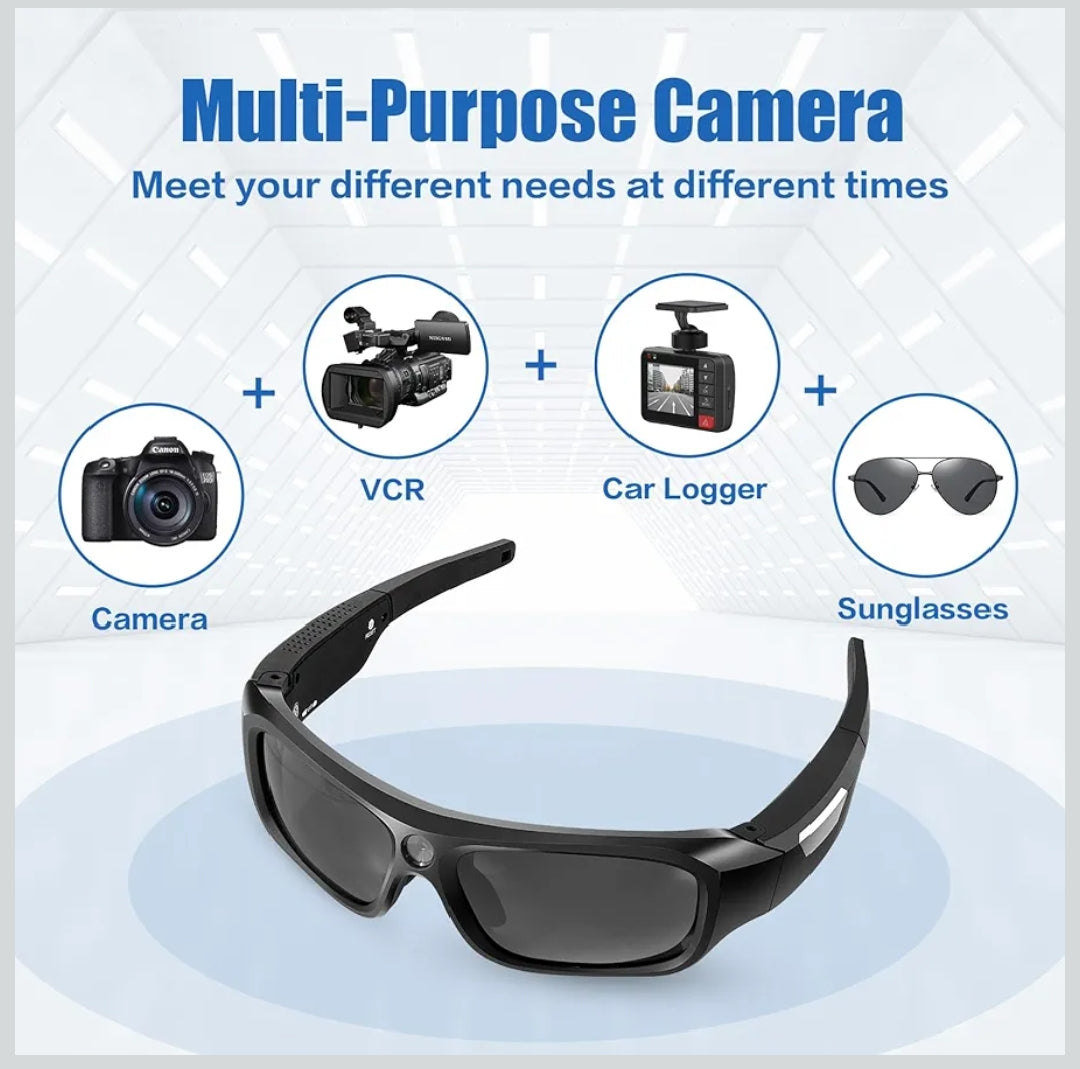 SnapSpy™ 4K Action Camera Glasses – UV400 Polarized with 64GB TF Card