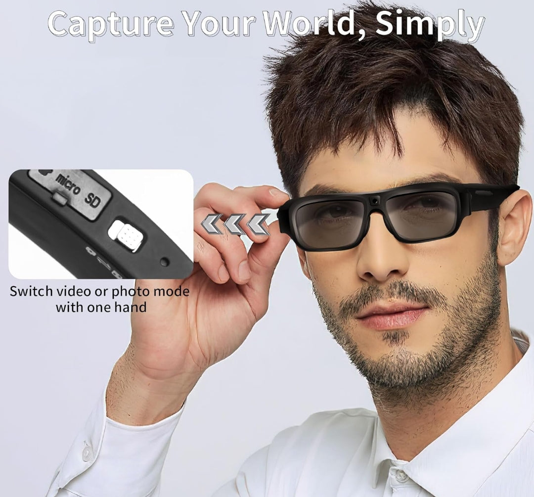 SnapSpy™ 4K SilentCam Glasses – Smart Sports Eyewear
