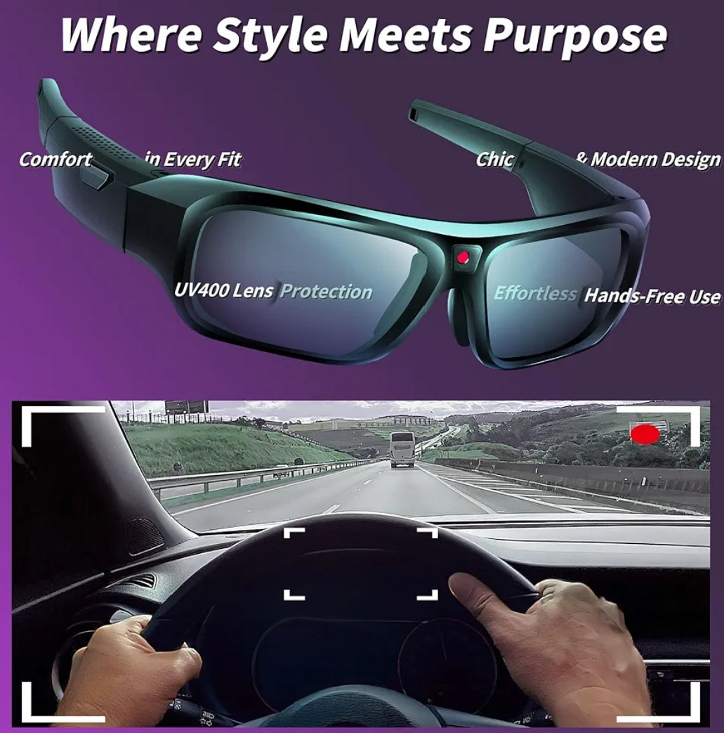 SnapSpy™ 4K Smart Glasses – UV Protected for Travel & Outdoor Recording