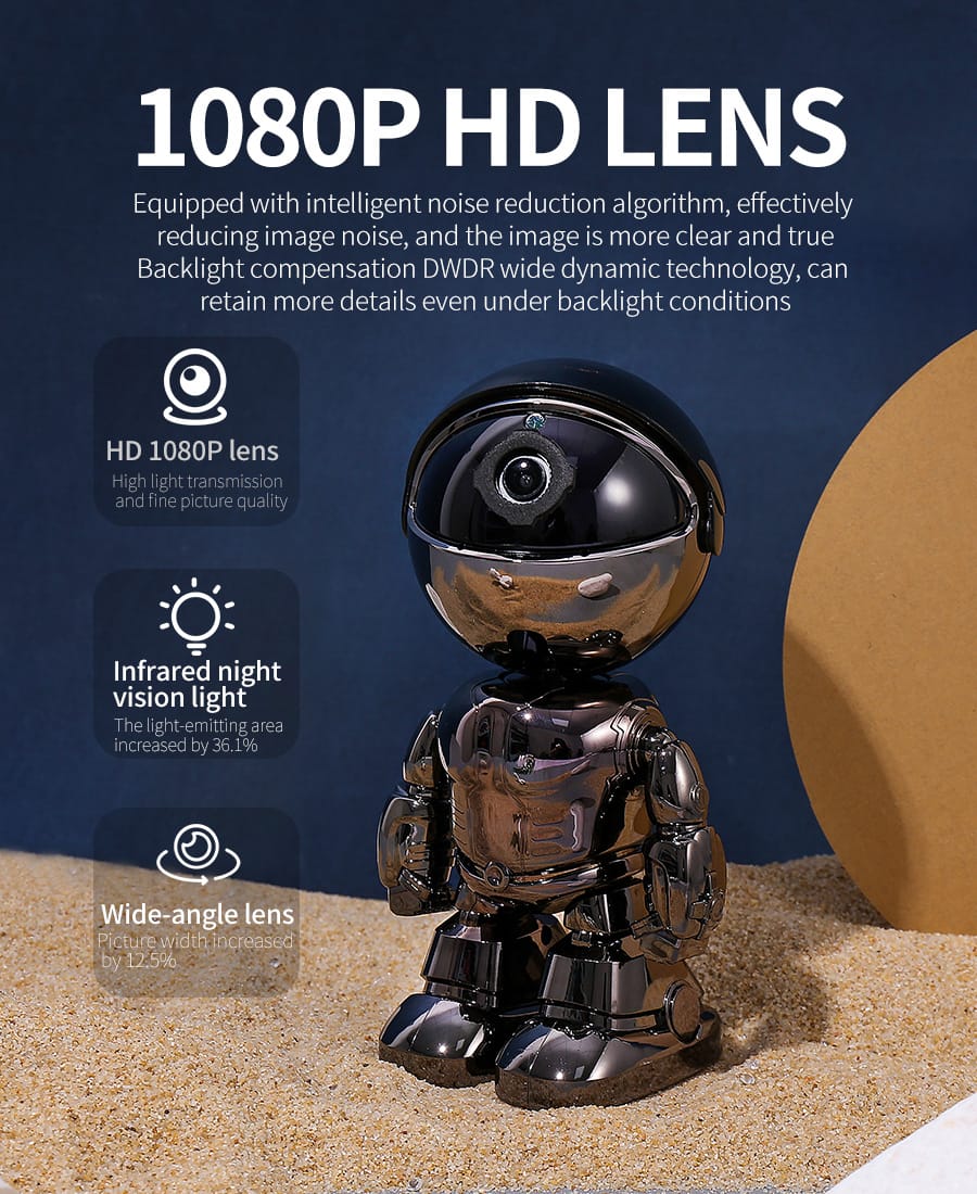 SnapSpy™ 2K Home Spy Camera with Motion Tracking & Night Vision