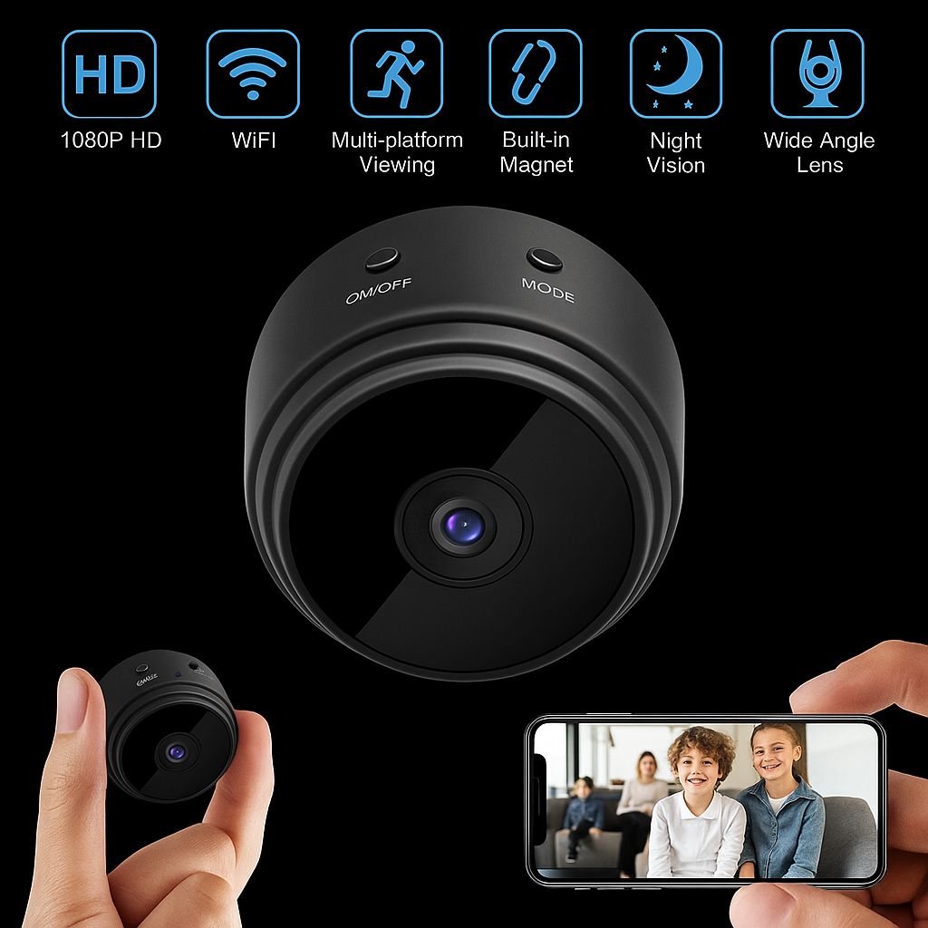 SnapSpy™ Mini 1080P WiFi Camera – Motion Detection & Home Security