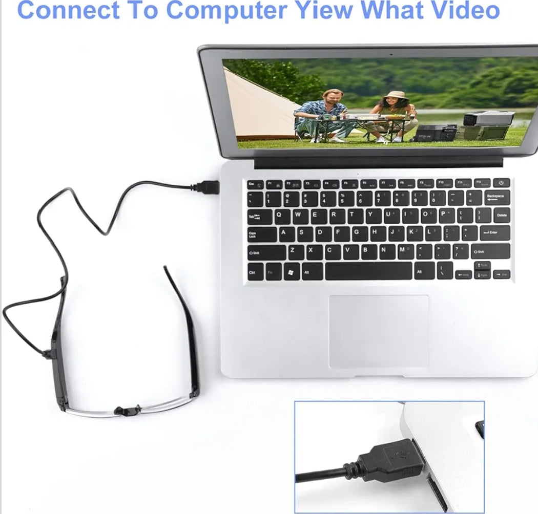 SnapSpy™ 1080P Hiking Cam Glasses – Wearable Eye Cam with 32GB TF