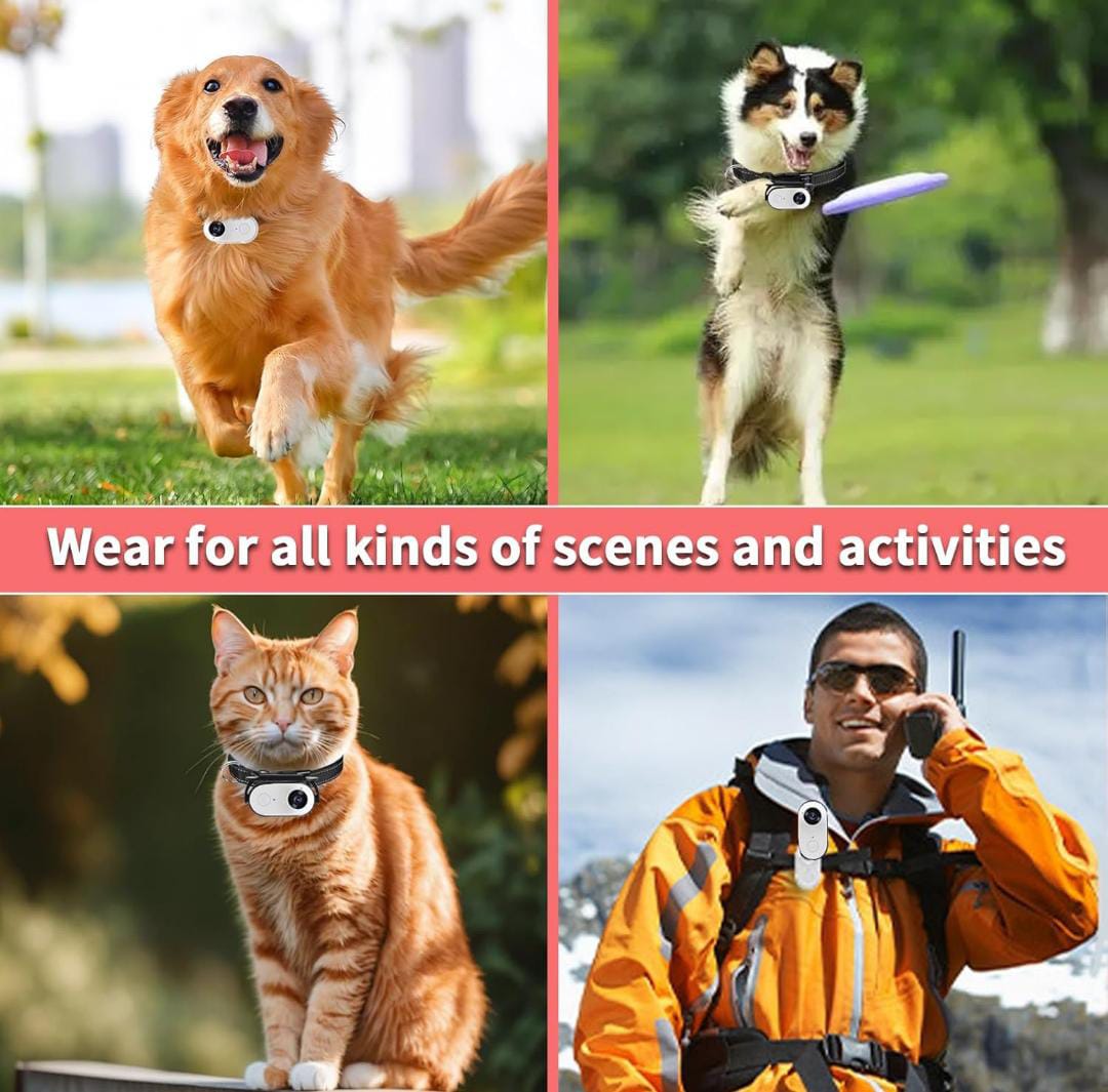 SnapSpy™ 1080P Pet Collar Camera – With 16GB SD Card