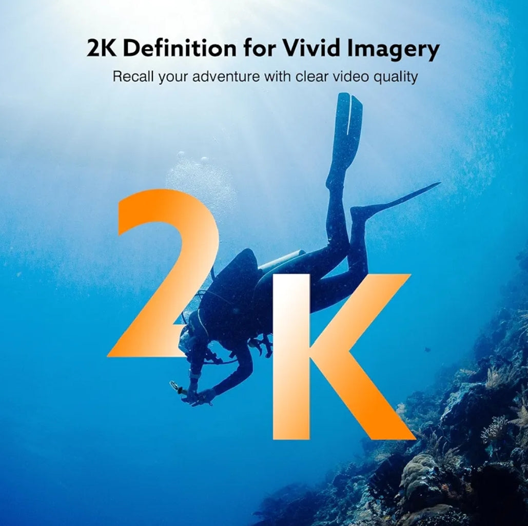 SnapSpy™ Z10 2K Action Cam – Waterproof Wearable Sports Camera with Magnetic Clip, 64GB Storage & Quick-Mount Kit