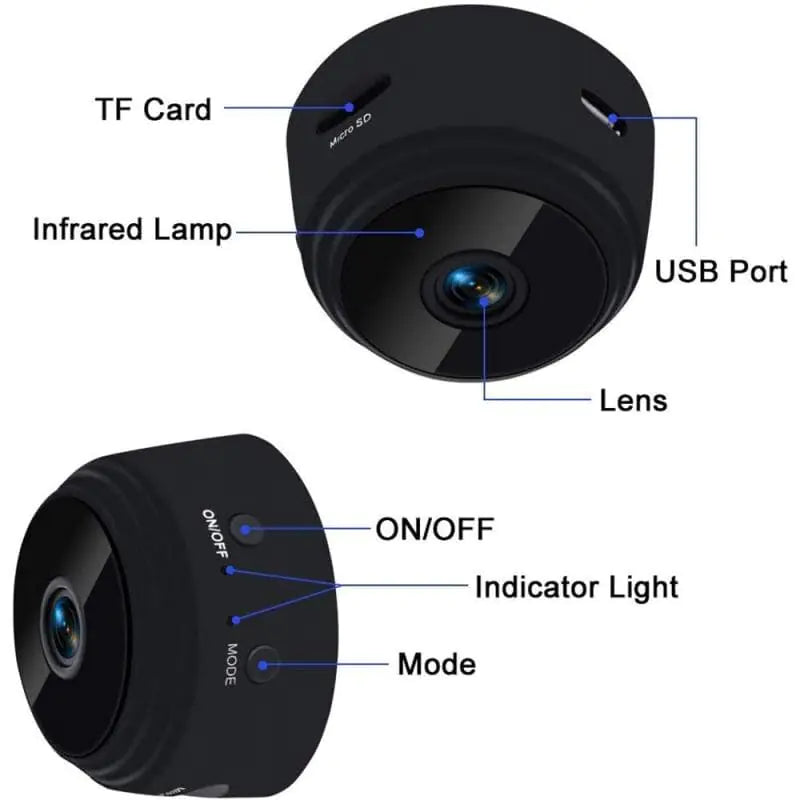 SnapSpy™ Mini 1080P WiFi Camera – Motion Detection & Home Security