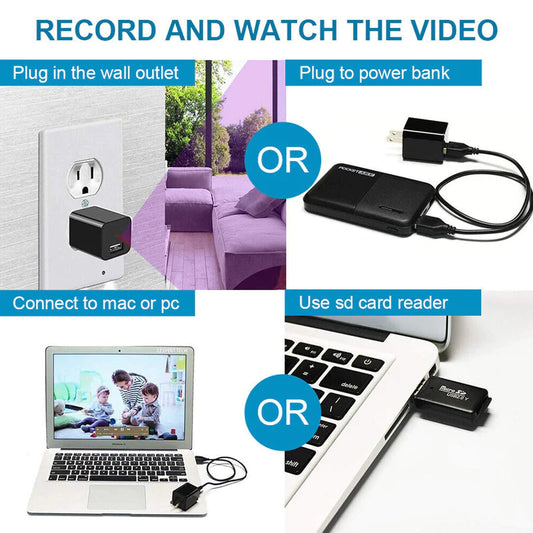 SnapSpy™ Mini Hidden USB Charger Spy Camera – Full HD 1080P Night Vision Audio Recorder
