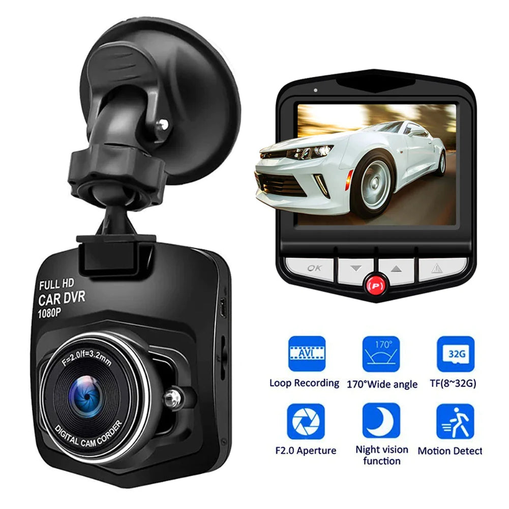 SnapSpy™ 2.4'' Full HD 1080P Dash Cam – Car DVR Front & Rear Camera with Night Vision & G-Sensor