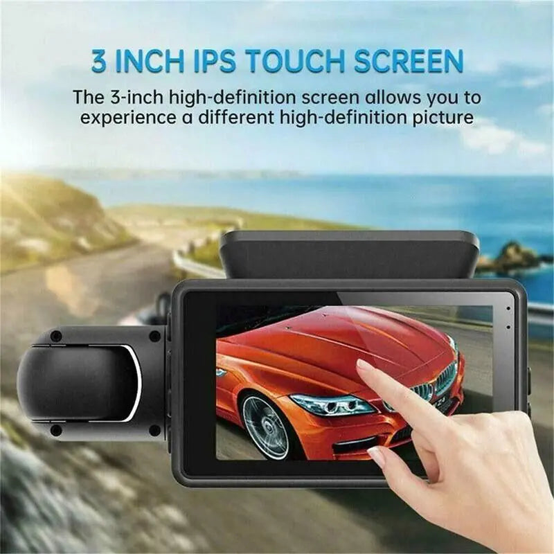 SnapSpy™ 1080P Dual Lens Car Dash Cam – Front & Inside G-Sensor Recorder