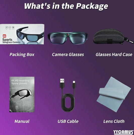 SnapSpy™ 4K Smart Glasses – UV Protected for Travel & Outdoor Recording