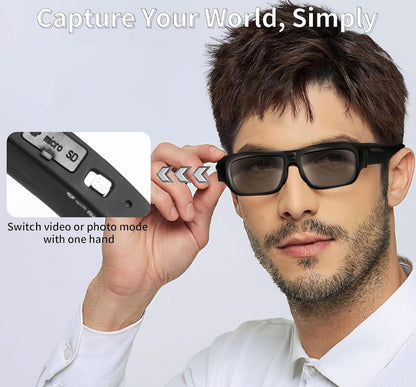 SnapSpy™ 4K SilentCam Glasses – Smart Sports Eyewear