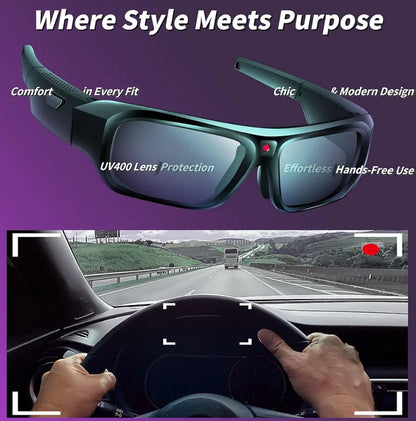 SnapSpy™ 4K Smart Glasses – UV Protected for Travel & Outdoor Recording