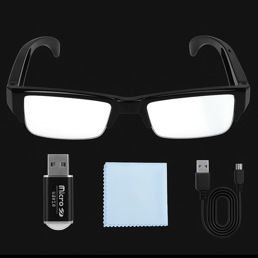 SnapSpy™ 1080P Hiking Cam Glasses – Wearable Eye Cam with 32GB TF