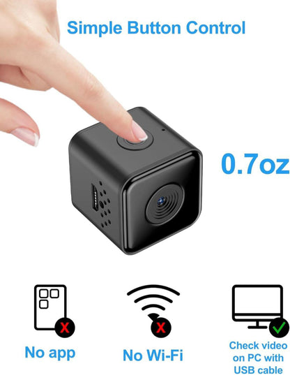 SnapSpy™ LuminiCam – Cordless Pet Collar Cam (XS, No App Needed)